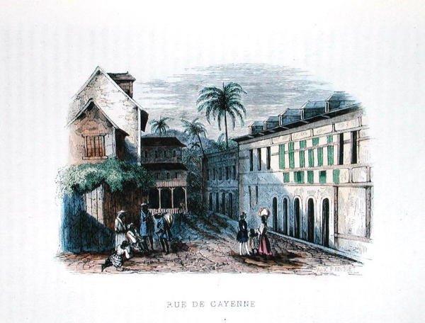 Rue de Cayenne, Francouzská Guyana, ilustrace z 