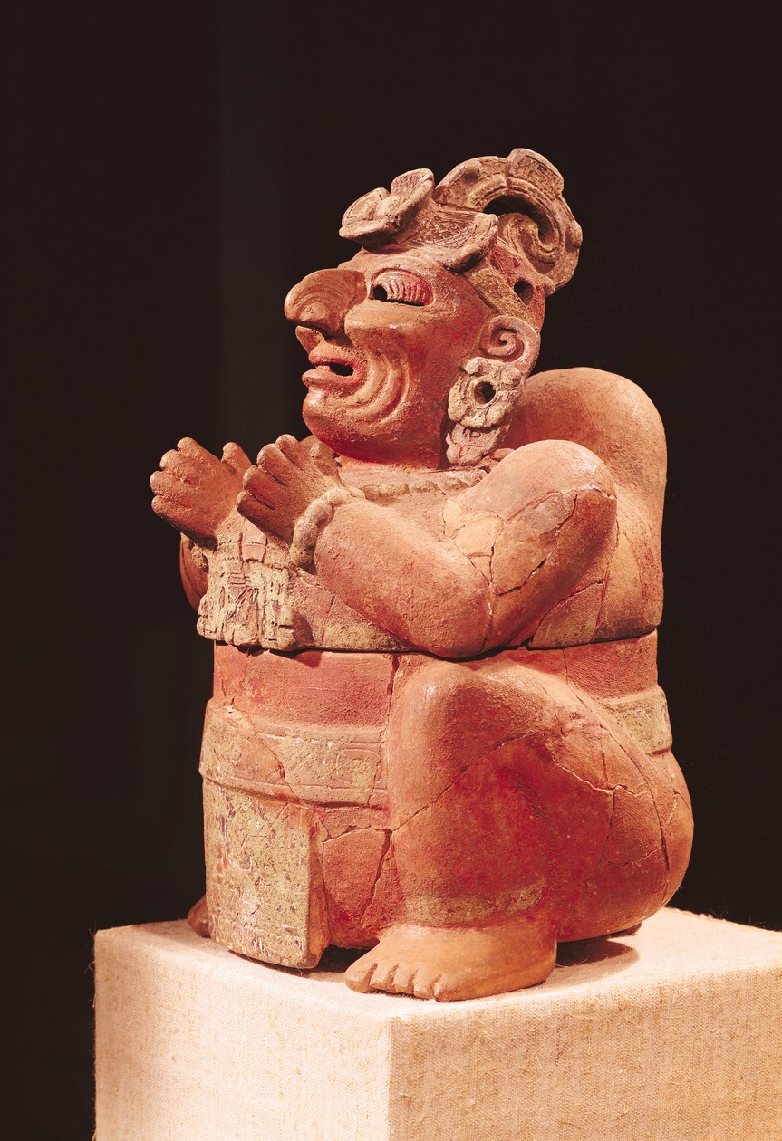 Antropomorfní kadidelnice, z Guatemaly, klasické období, 250-600 (terakota) od Mayan