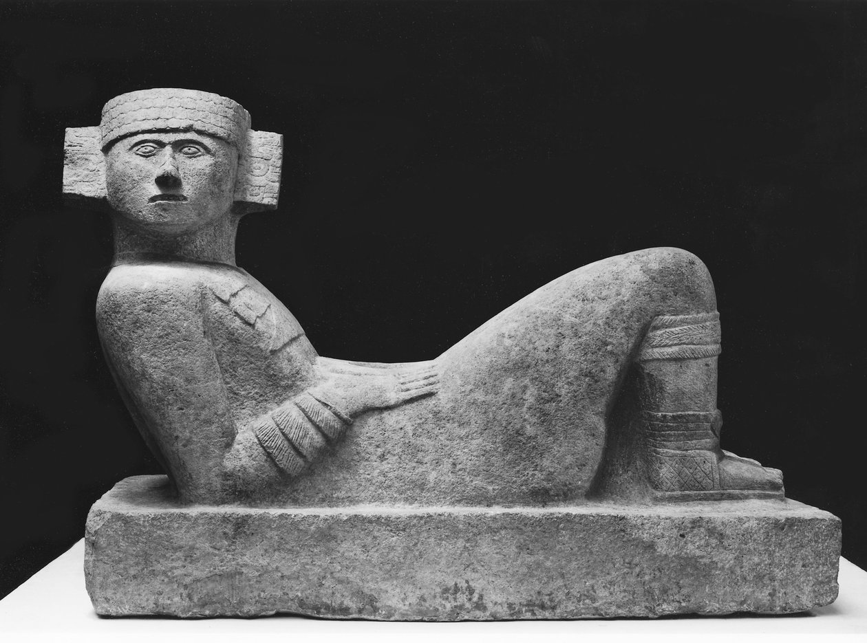 Chac-Mool, z Chichen-Itza, Yucatan, c.987-1185 př.nl (vápenec) od Mayan