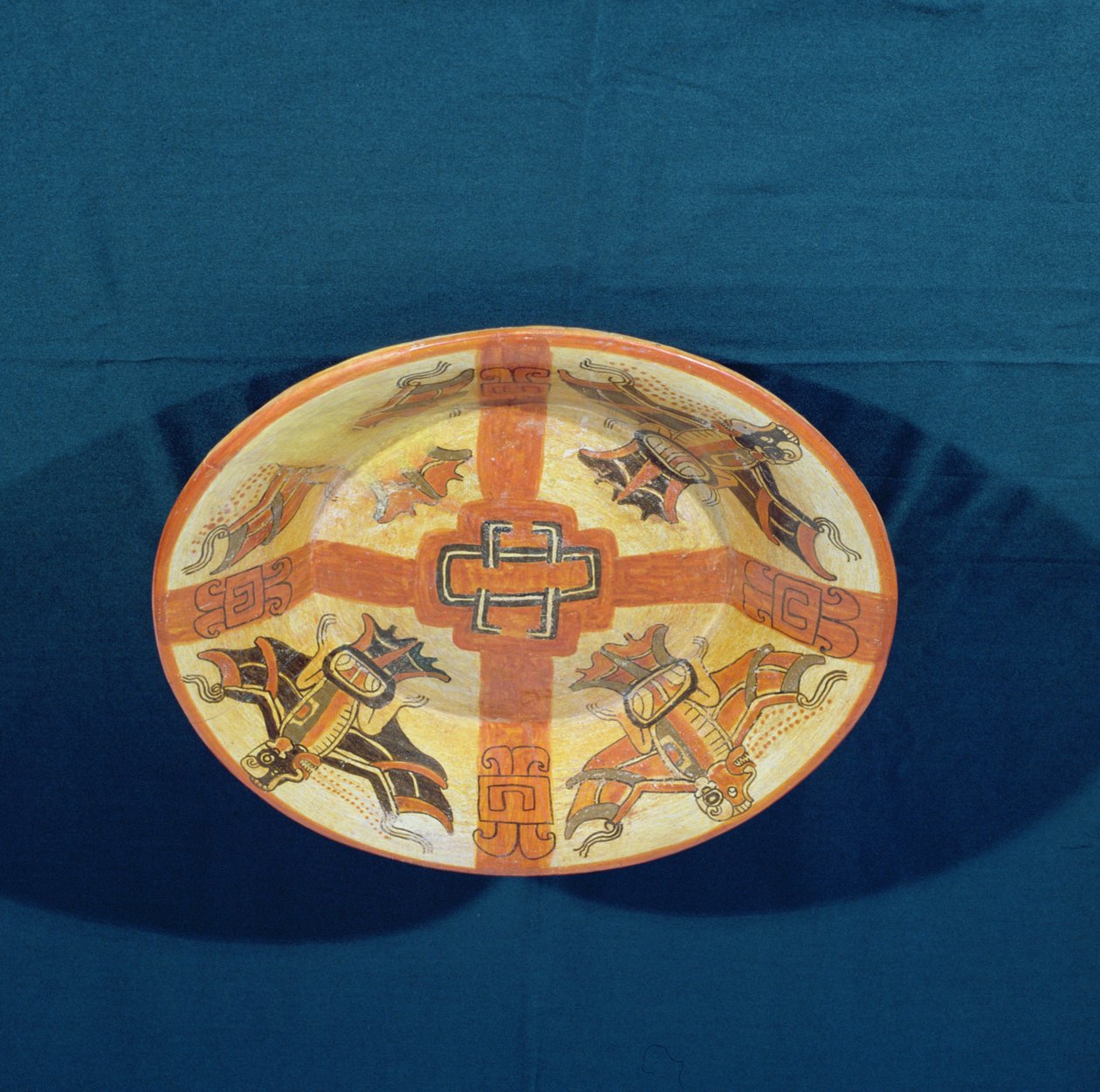 Pohřební nádoba nalezená v hrobce Balamku, Yucatánský poloostrov, Mexiko, rané klasické období (300-600 n. l.) (terakota) od Mayan