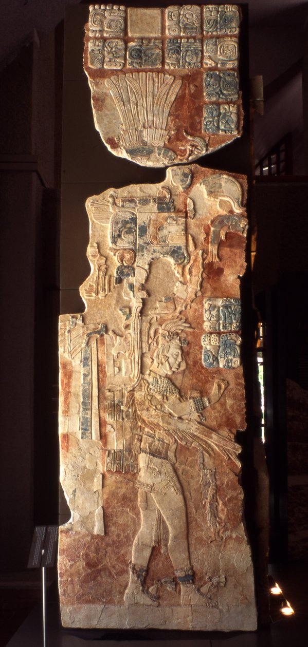 Král Pacal Stela 12 od Mayan