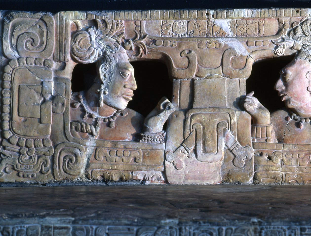 Throne 1 z Piedras Negras, Usamacinta, Guatemala, pozdní klasické období 600-900 detail kamene z 310161 od Mayan
