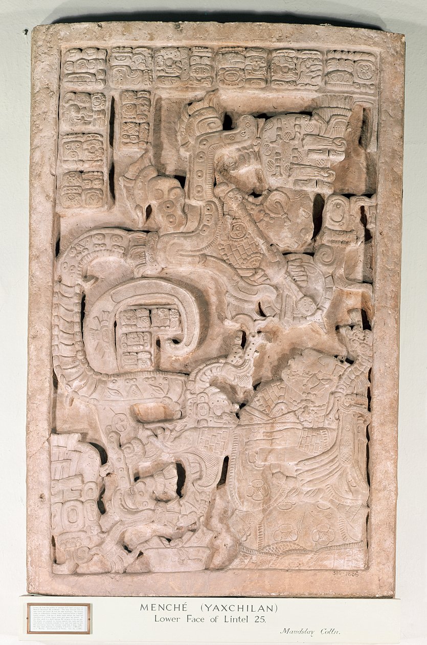 Yaxchilanský překlad 25, pozdní klasické období, 600-900 našeho letopočtu (vápenec) od Mayan
