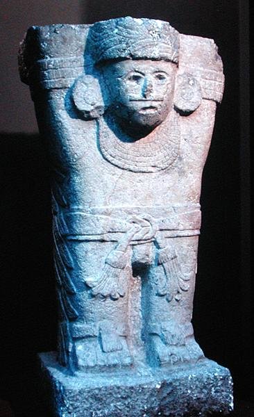 Podpora oltáře v podobě Atlanty, 800-1300 našeho letopočtu od Mayan