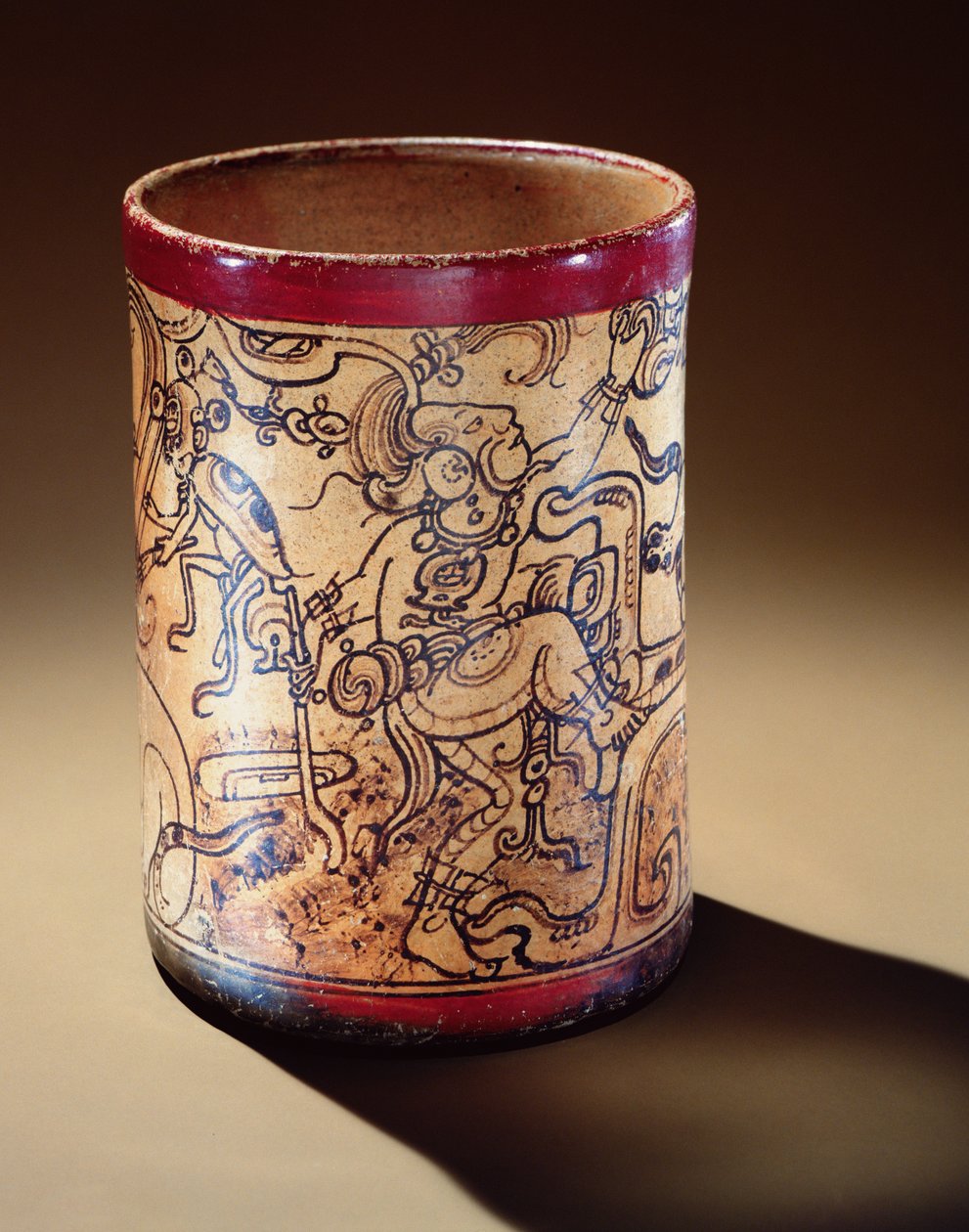Nádoba s mytologickou scénou, Guatemala (keramika) od Mayan