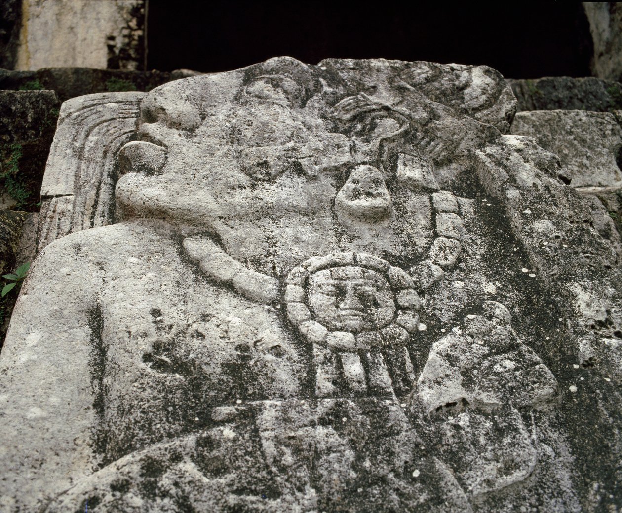 Stéla v domě A, terasa 2 v paláci od Mayan