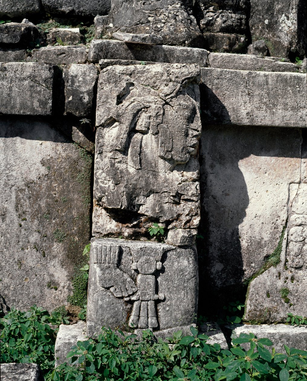 Stéla v domě C, terasa 2 v paláci od Mayan