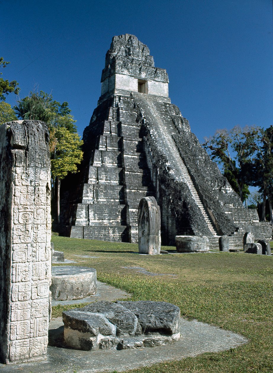 Tikal Temple I nebo Temple of the Great Jaguar, 7. až 8. století od Mayan