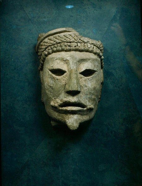 Pohřební maska, Comalcalco, Tabasco, Mexiko (štuk) od Mayan Mayan