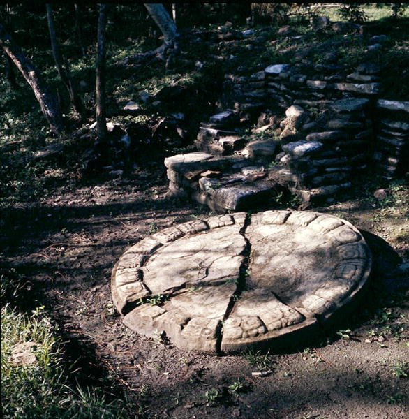 Marker na míčovém hřišti, pozdní klasické období (600–900 n. l.) (kámen) od Mayan Mayan