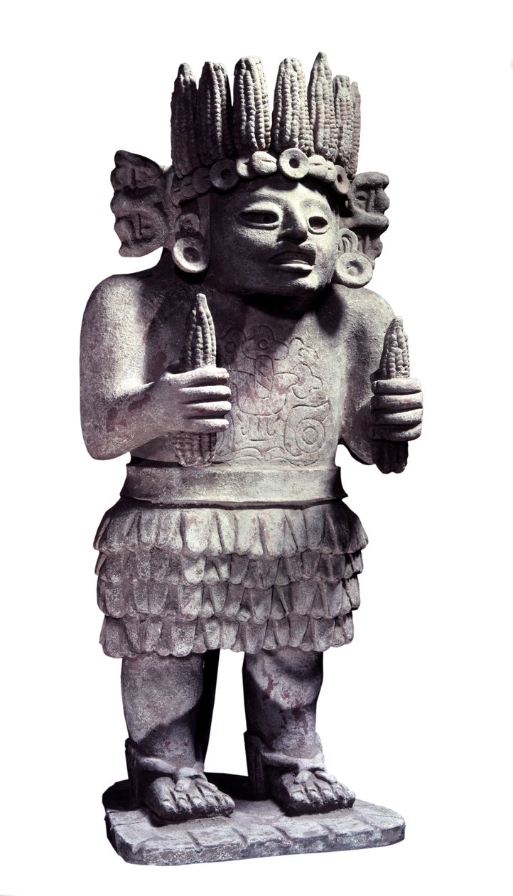 Předkolumbovská civilizace: Mayská socha představující boha služebných. Paříž, Musee de l