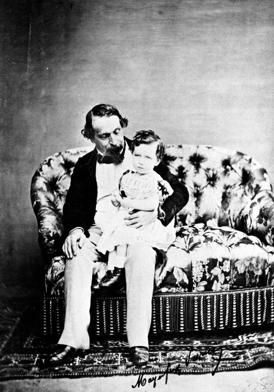 Císař Napoléon III. s císařským princem, cca 1860 od Mayer and Pierson