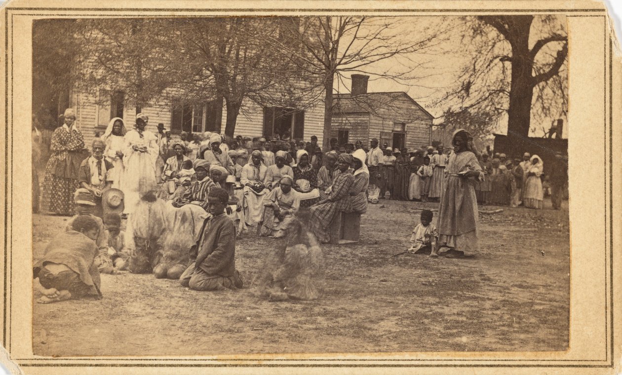 Uprchlický tábor, Bullard Plantation, 1864 (foto) od McPherson & Oliver