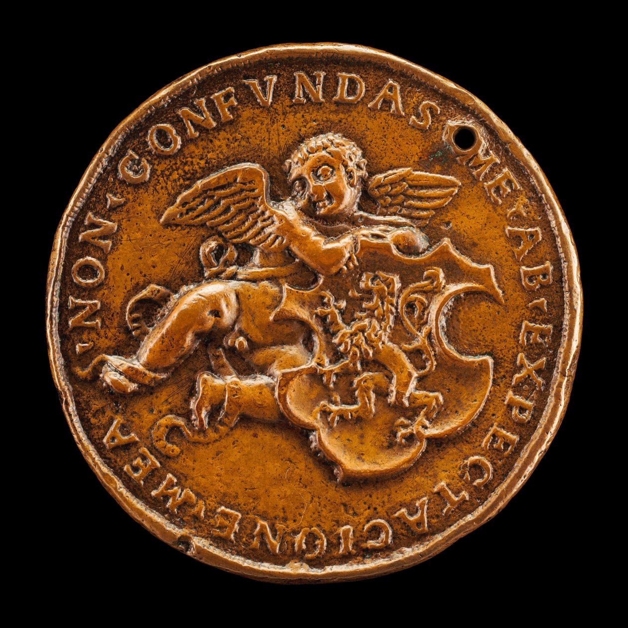 Putto Holding Arms of Vitry [reverse], 1518. od Medallist of 1518