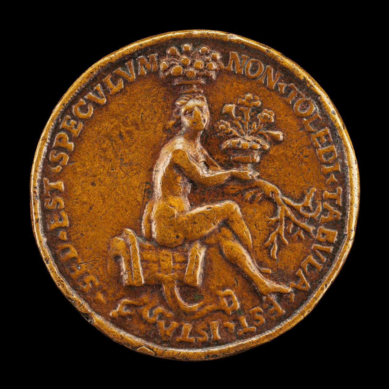 Žena sedící na sedle [revers], 1518. od Medallist of 1518