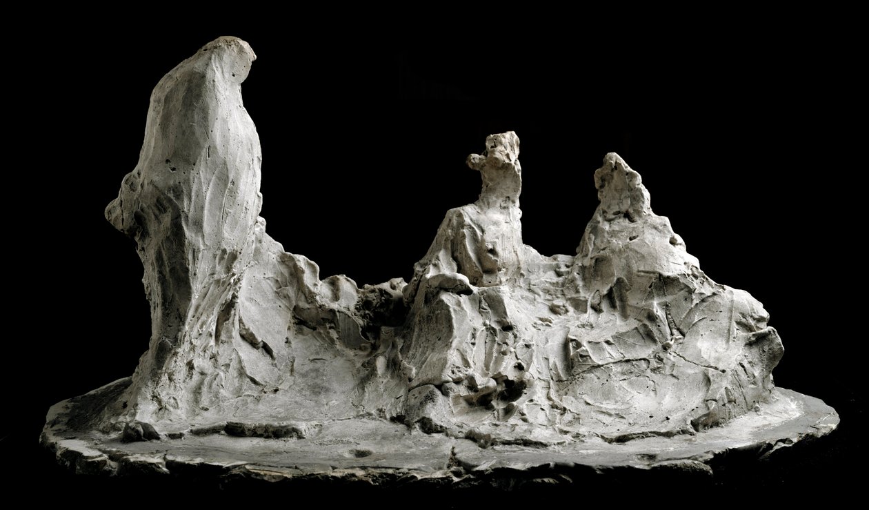 Rozhovor v zahradní soše od Medarda Rosso (1858-1928) Barzio, Museo Medardo Rosso od Medardo Rosso