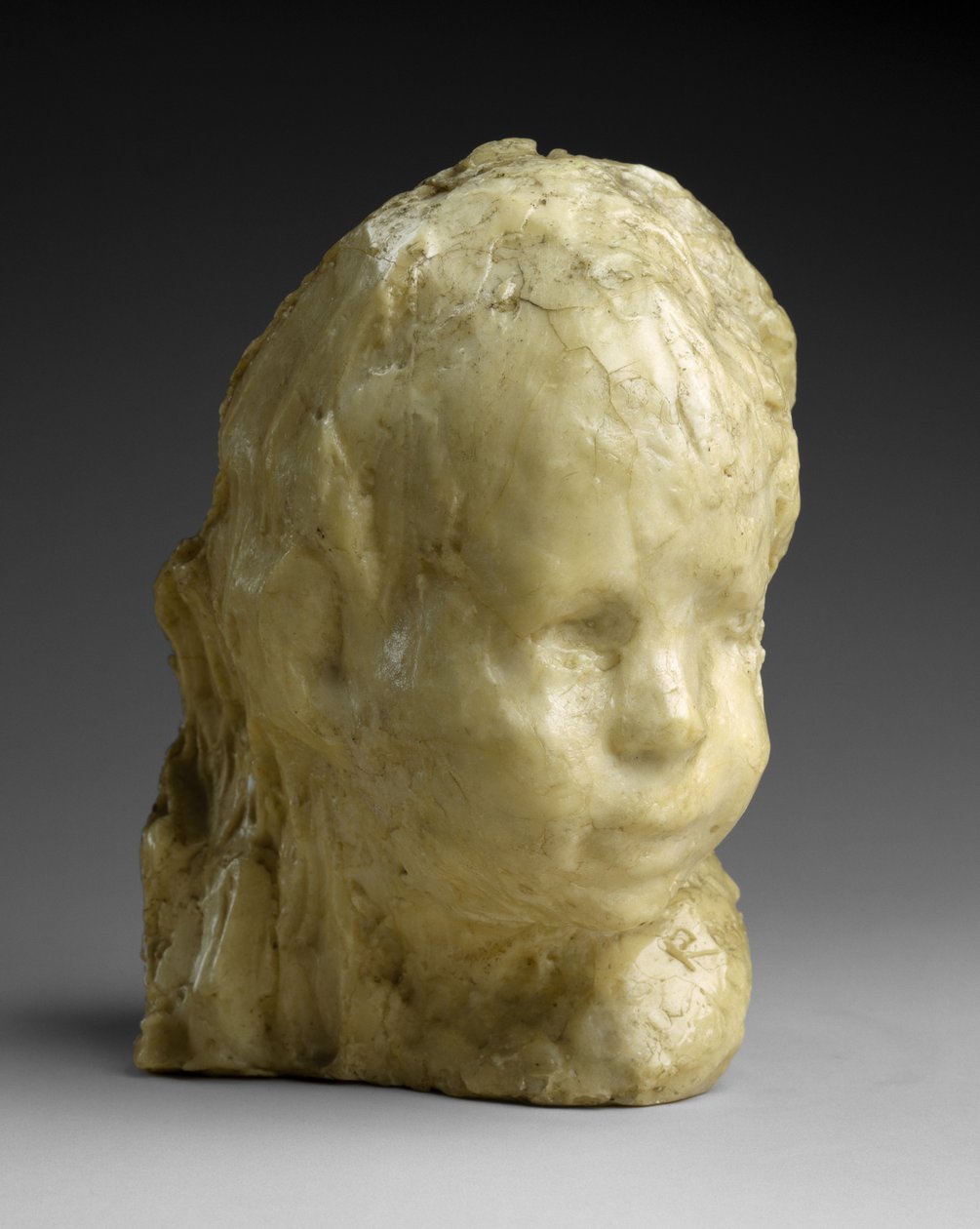 Hlava dítěte (The Jewish Boy), kolem roku 1892 (vosk a sádra) od Medardo Rosso