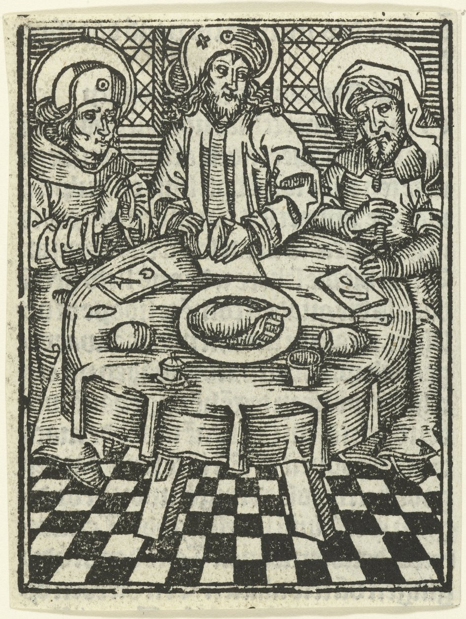 Jídlo v Emauzích od Meester van de Delbecq Schreiber Passie (attributed to)
