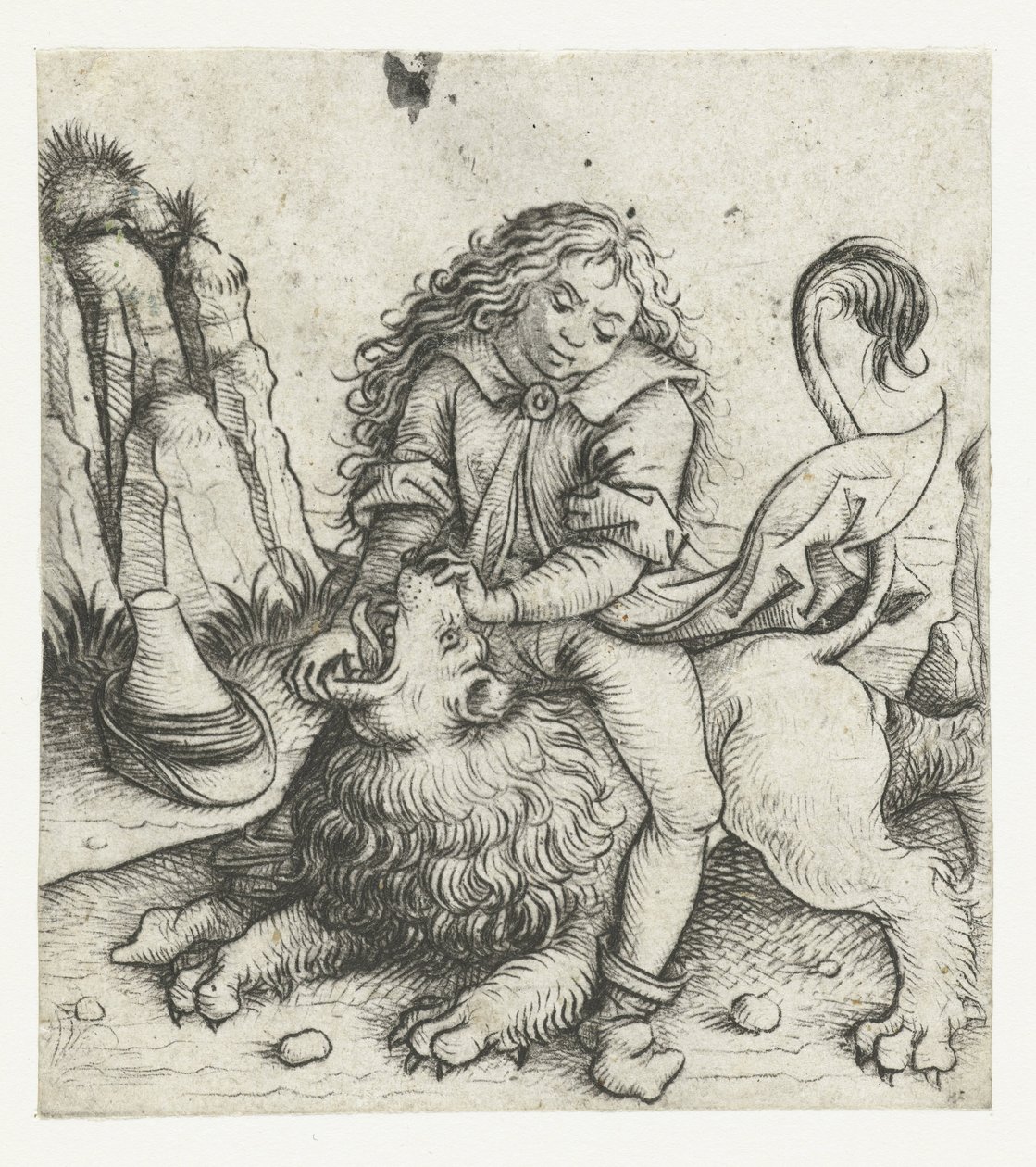 Samson dobývá lva Historie Samsona (název série) od Meester van het Amsterdamse Kabinet