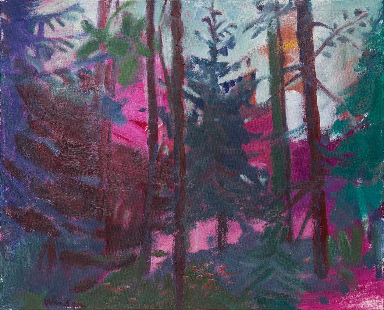 Stepped in the middle of seven sad forests, 2016 (olej na plátně) od Megan Williamson