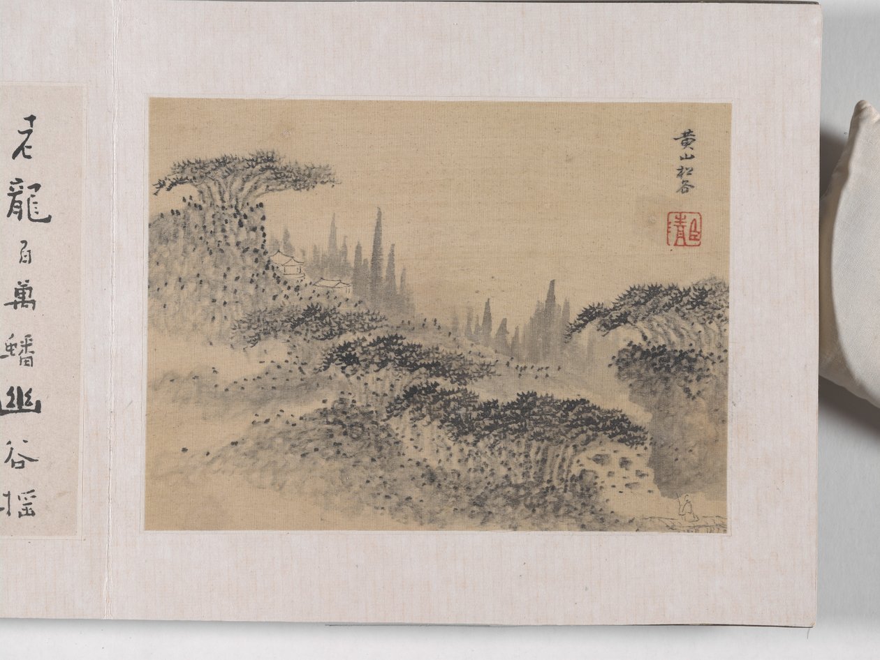 12 pohledů na Huangshan (inkoust na hedvábí) od Mei Qing