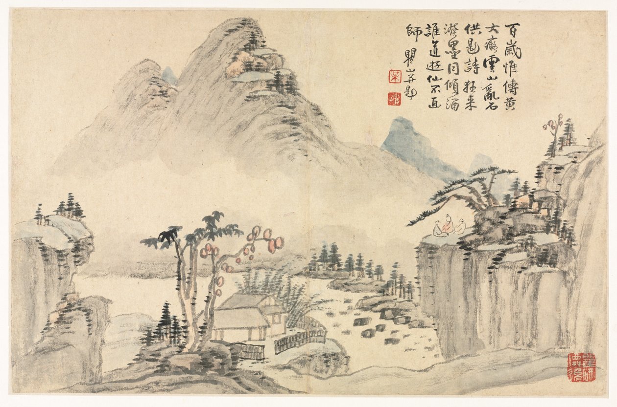 Krajiny v různých stylech po starých mistrech, 1690. od Mei Qing