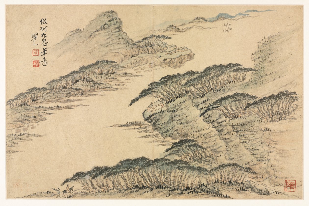 Krajiny v různých stylech po starých mistrech, 1690. od Mei Qing