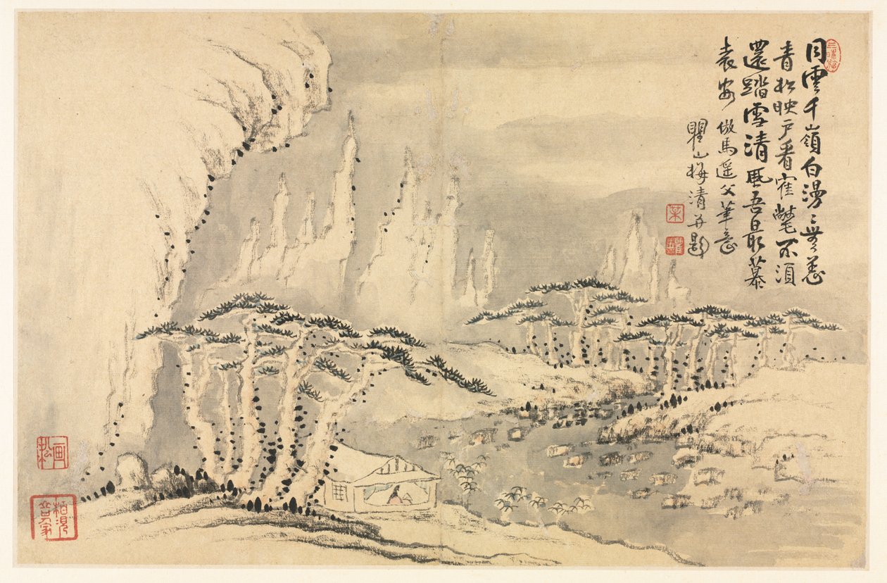 Krajiny v různých stylech po starých mistrech, 1690. od Mei Qing