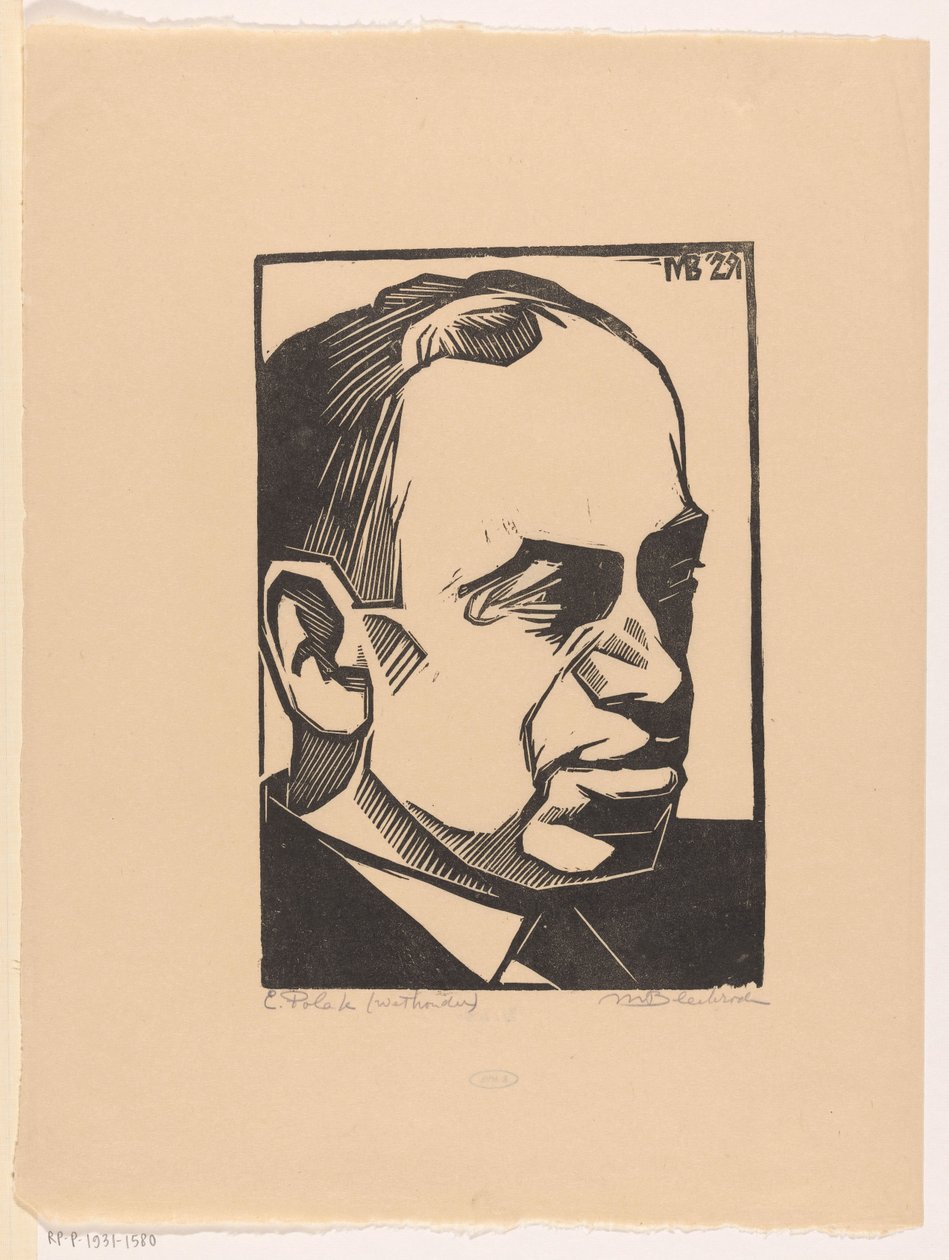 Portrét Eliazera Poláka od Meijer Bleekrode (signed by artist)