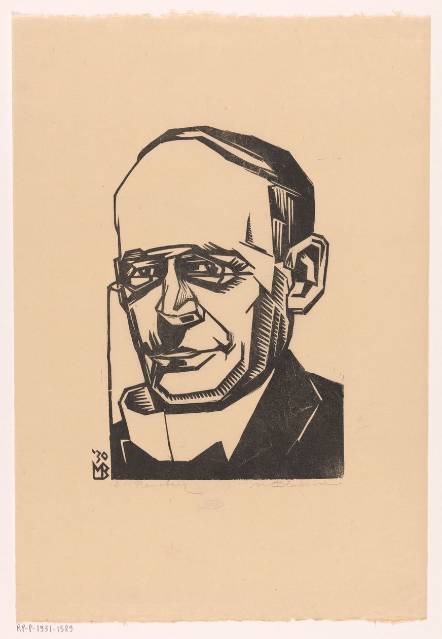 Portrét Jacquese Karla Rensburga od Meijer Bleekrode (signed by artist)