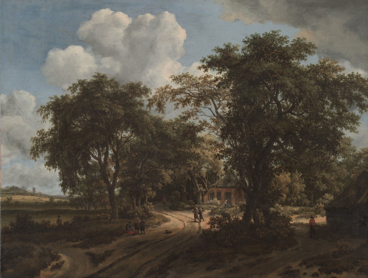 Chata v lese, kolem 1662 (olej na plátně) od Meindert Hobbema