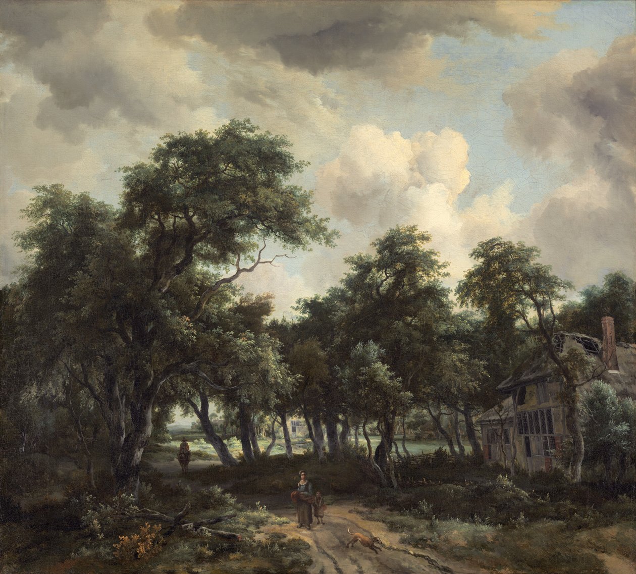 Chata mezi stromy, c. 1664. od Meindert Hobbema