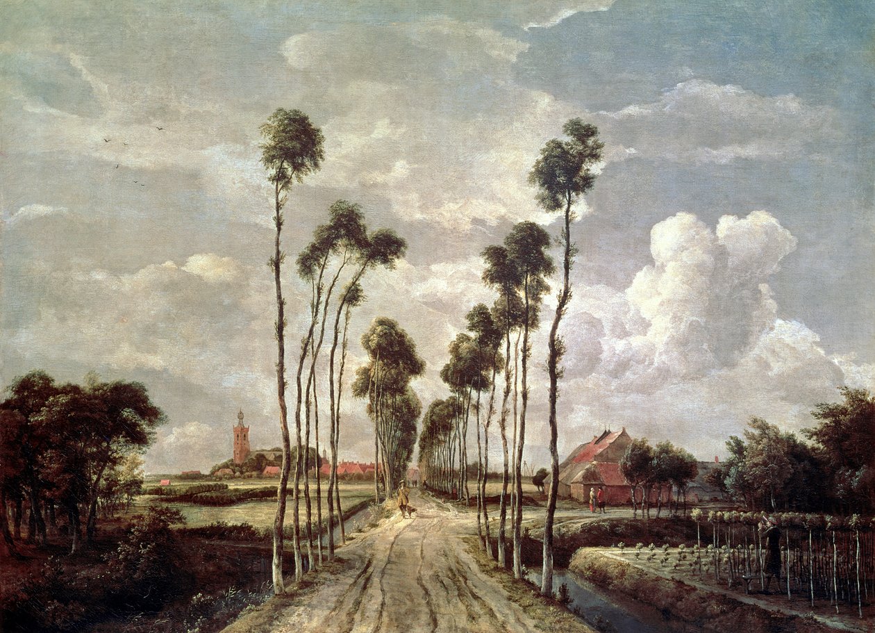 Avenue v Middelharnis od Meindert Hobbema