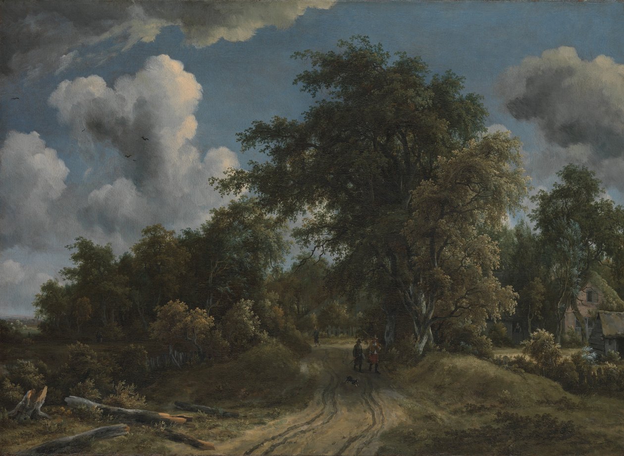 Woodland Road, ca. 1670. od Meindert Hobbema