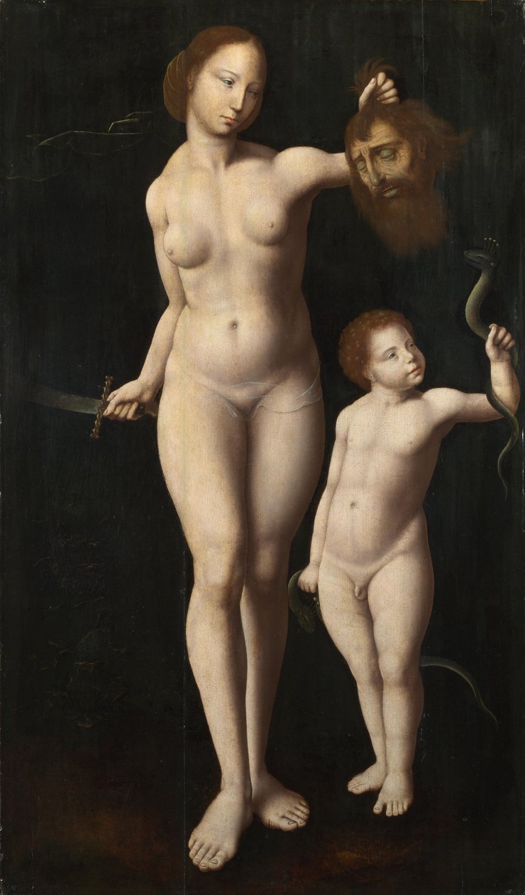Judith a nemluvně Hercules, c. 1525 od Meister der Mansi Magdalena