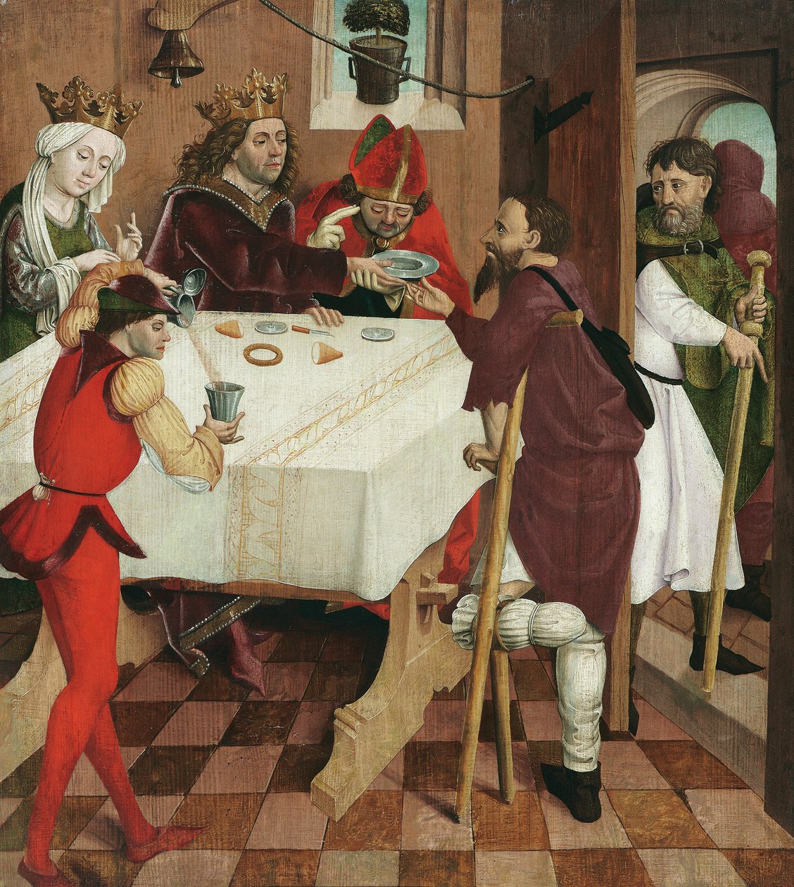Almužní dar sv. Oswald od Meister der Oswaldlegende