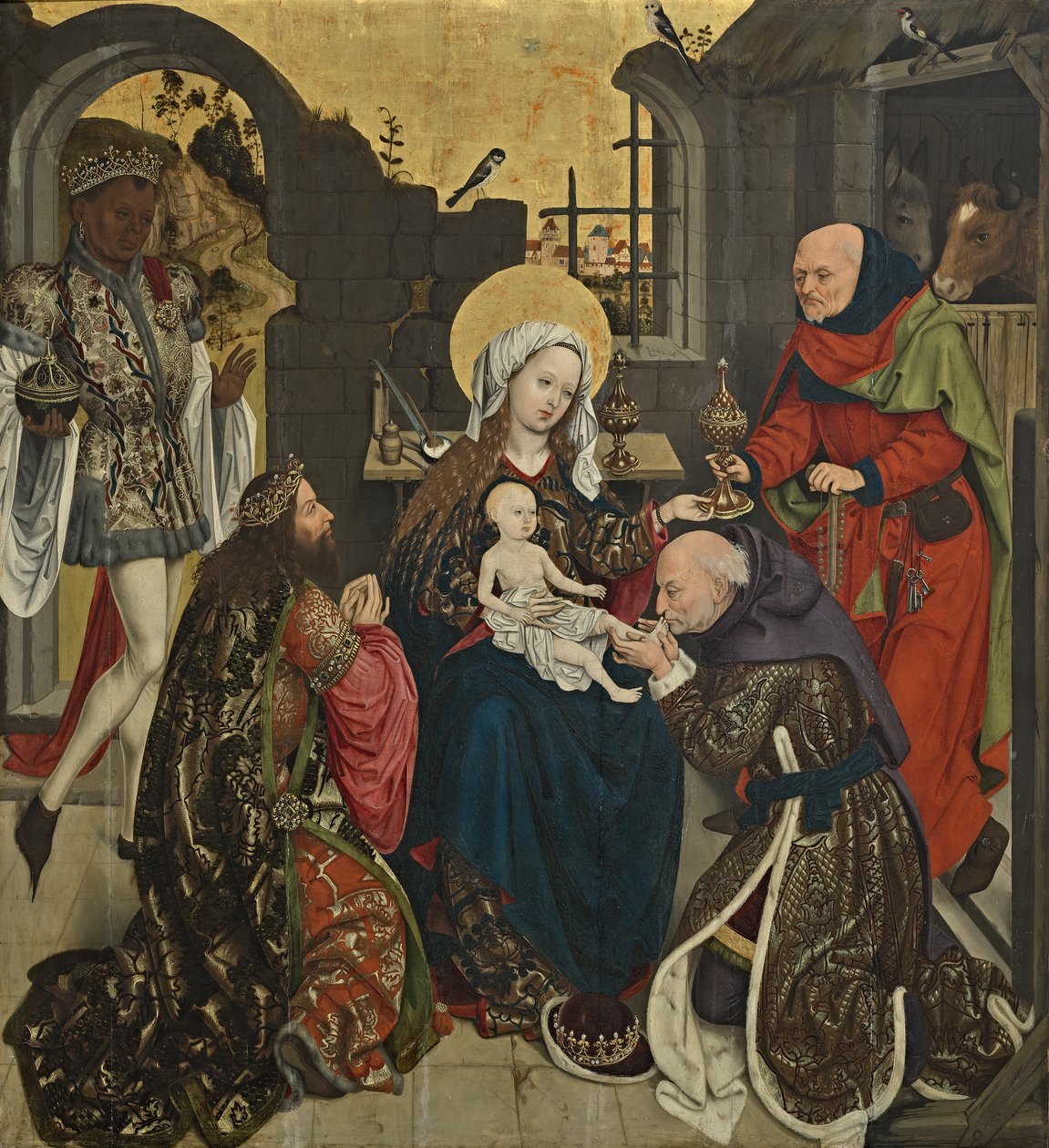 Klanění tří králů od Meister des Schottenaltars
