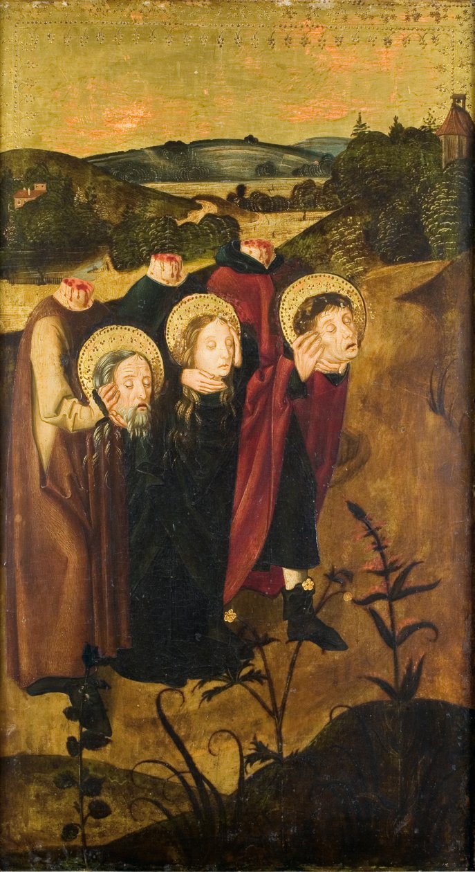 Dekapitovaný sv. Felix, Regula a Exuperantius na cestě do hrobky od Meister des Winkler Epitaphs