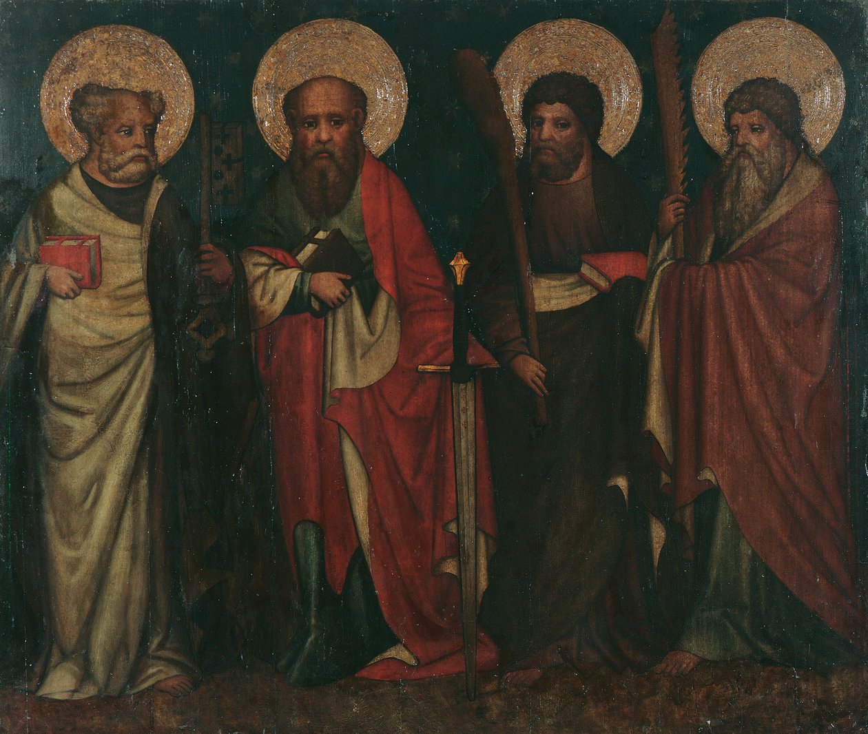 Apoštolové Petr, Pavel, Jakub starší J a Simon od Meister von Laufen