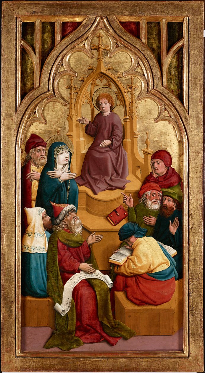 Dvanáctiletý Ježíš v chrámu od Meister von Schloss Lichtenstein