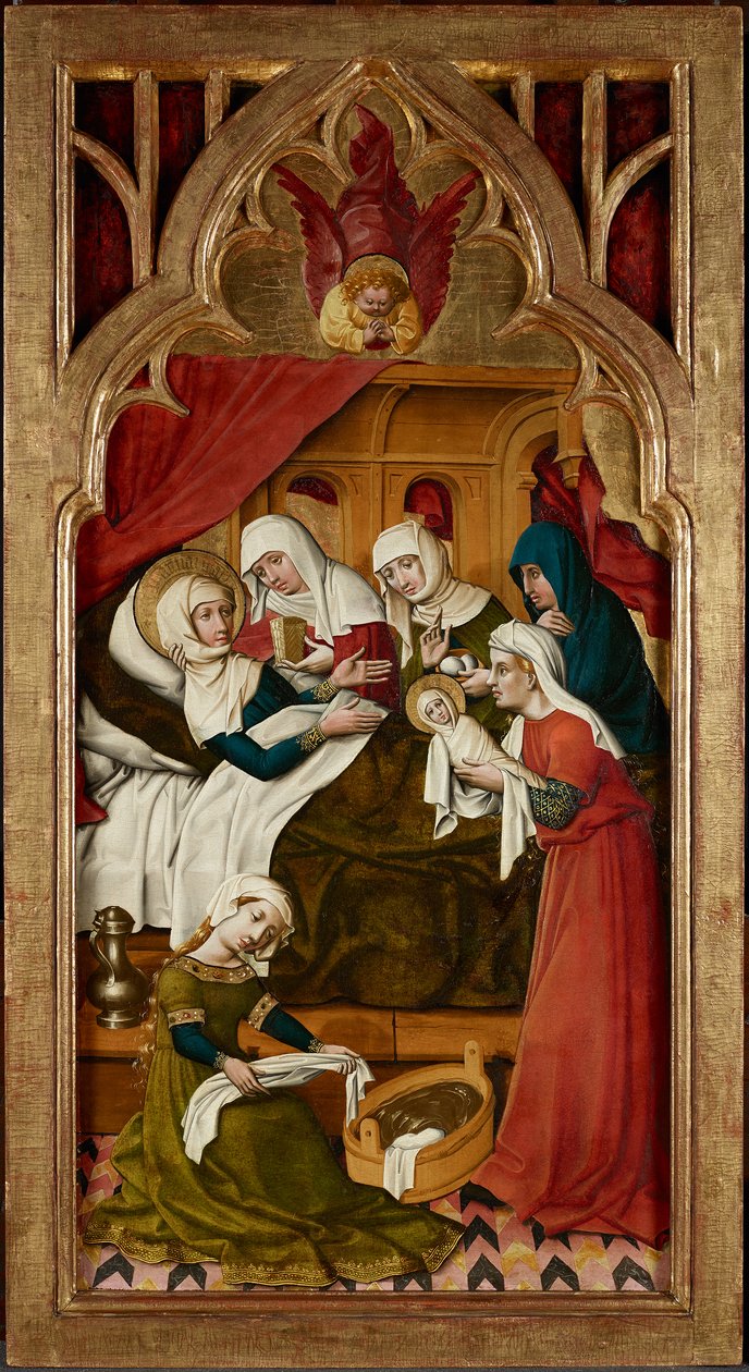Narození Marie od Meister von Schloss Lichtenstein