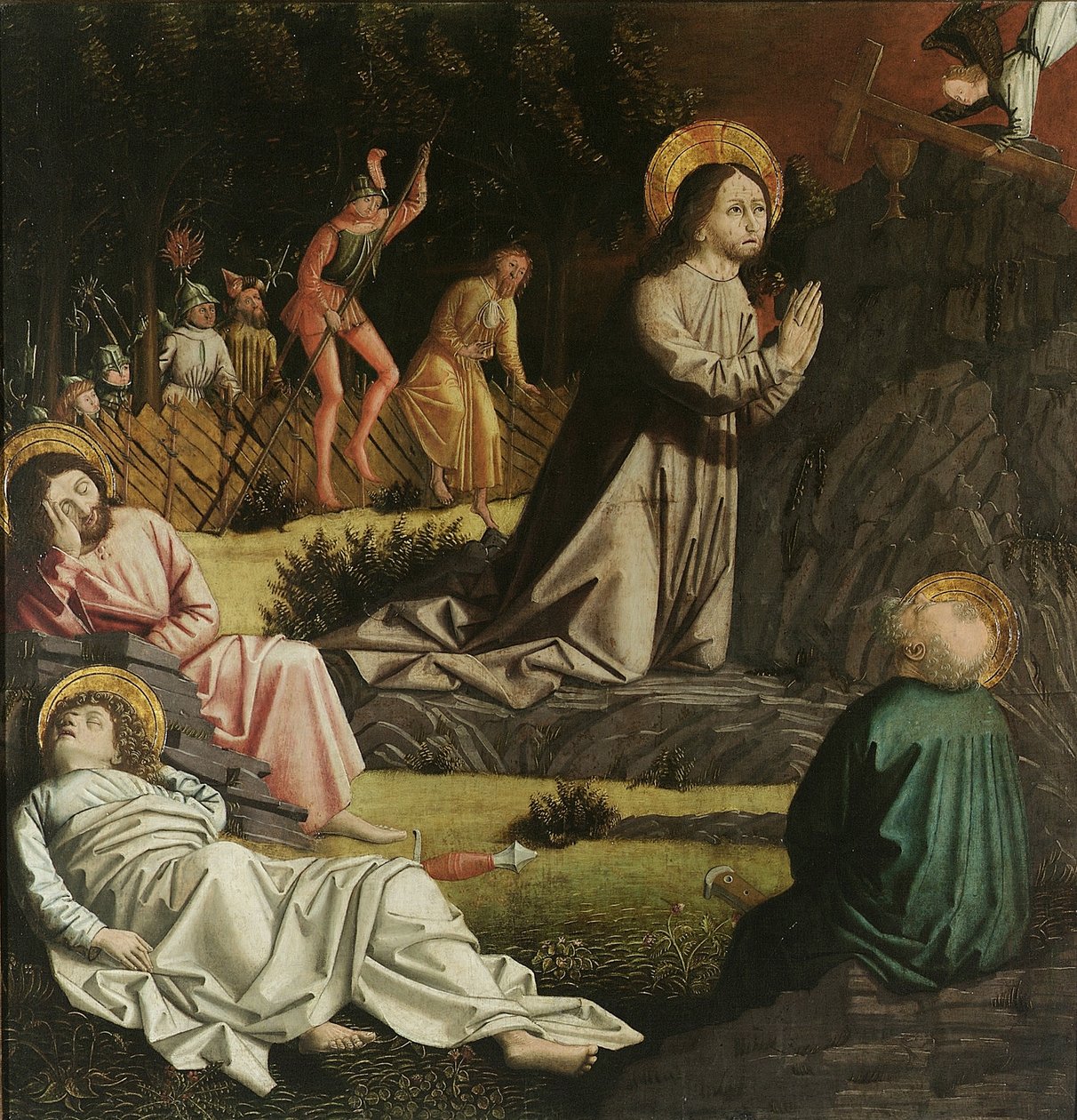Kristus na hoře Olivetské od Meister von Uttenheim