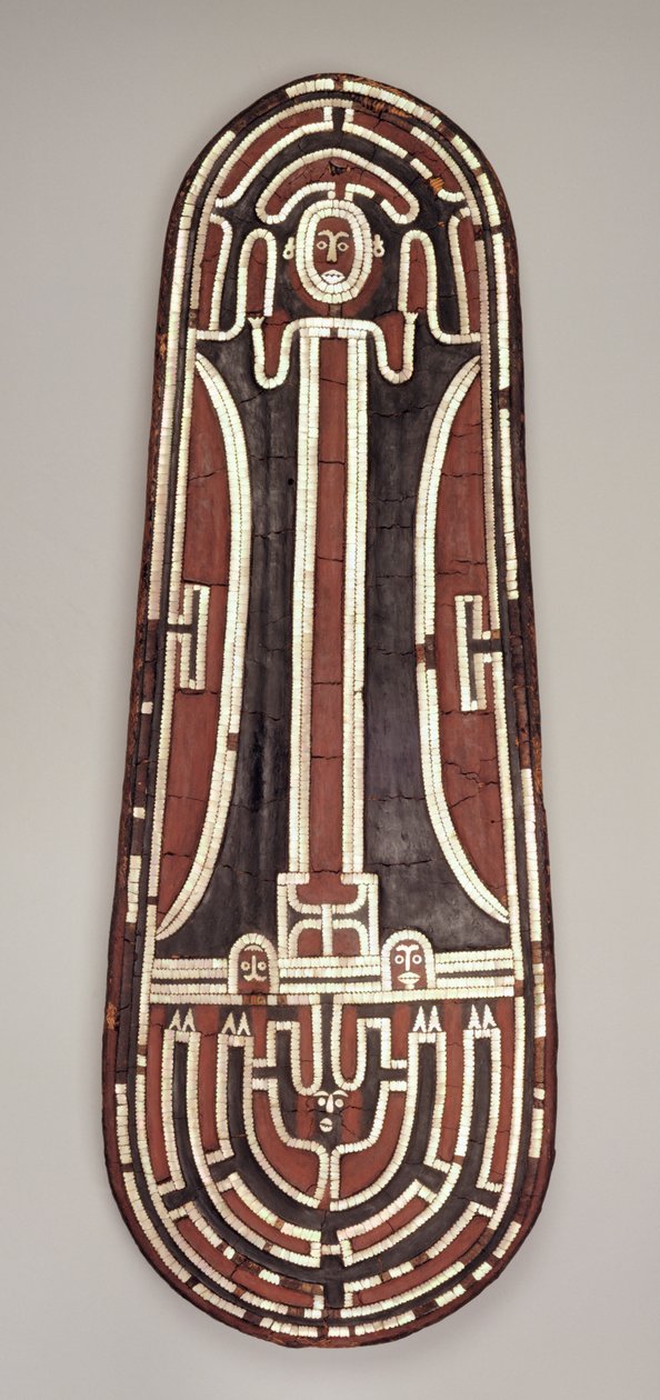 Ceremoniální štít, ostrov Santa Isabel, Šalamounovy ostrovy od Melanesian
