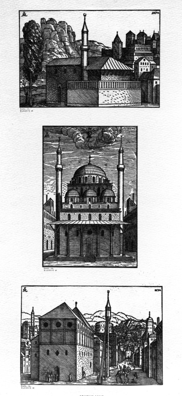Ulice a mešity v Konstantinopoli, 1570 od Melchior Lorck
