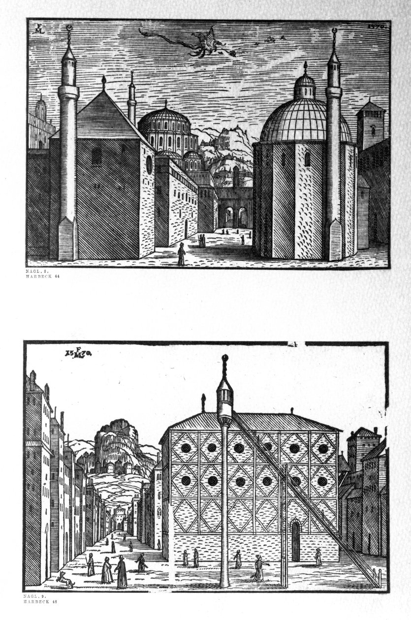Ulice a mešity Konstantinopole, 1570 od Melchior Lorck