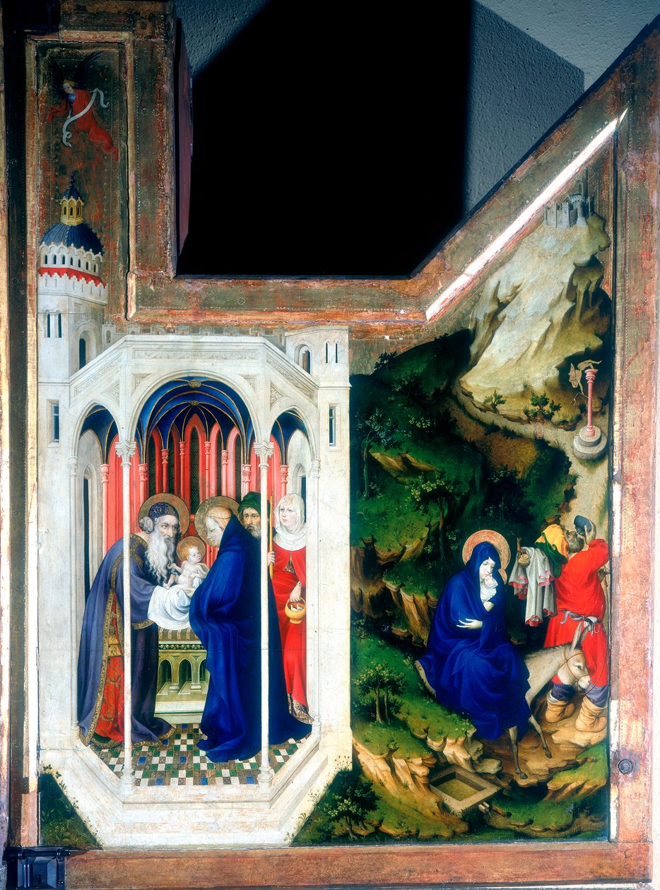 Prezentace v chrámu a útěk do Egypta, 1394-1399 od Melchior Broederlam
