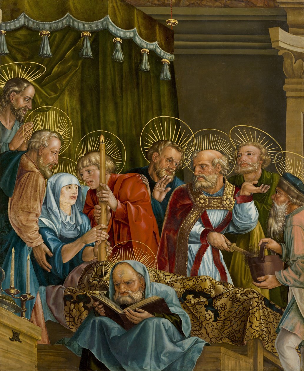 Smrt Panny od Feselen, Melchior (asi 1495-1538). Olej na dřevě od Melchior Feselen