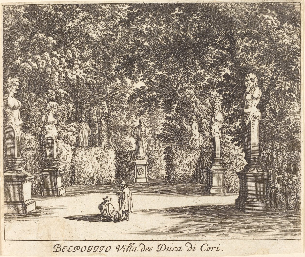 Balpoggio, Dukeova vila od Ceri od Melchior Küsel after Johann Wilhelm Baur