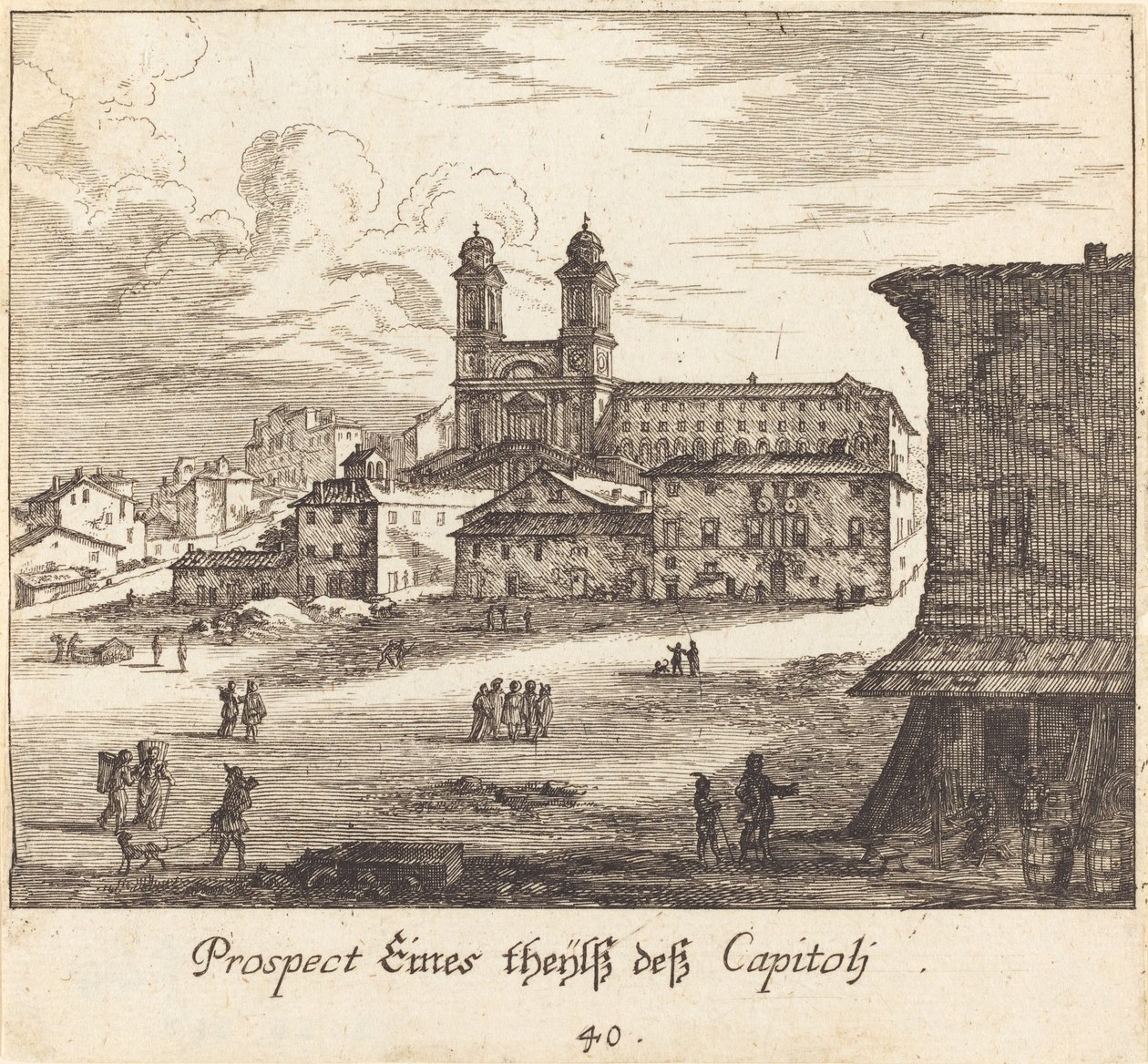 Výhled na město od Melchior Küsel after Johann Wilhelm Baur
