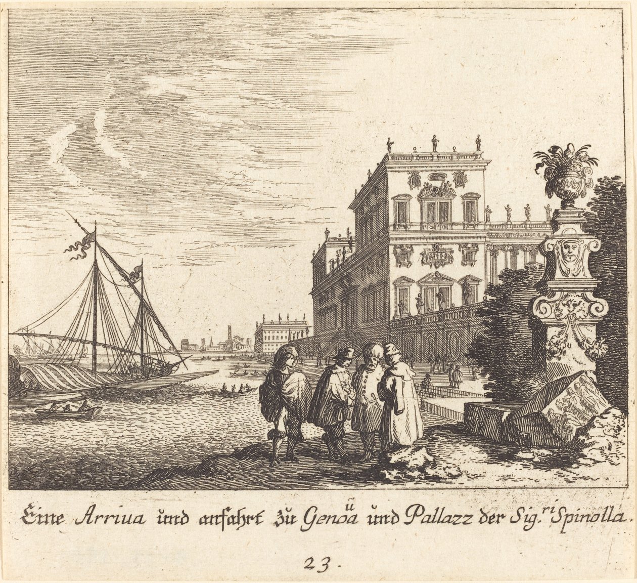 Palác Spinolla, Janov od Melchior Küsel after Johann Wilhelm Baur